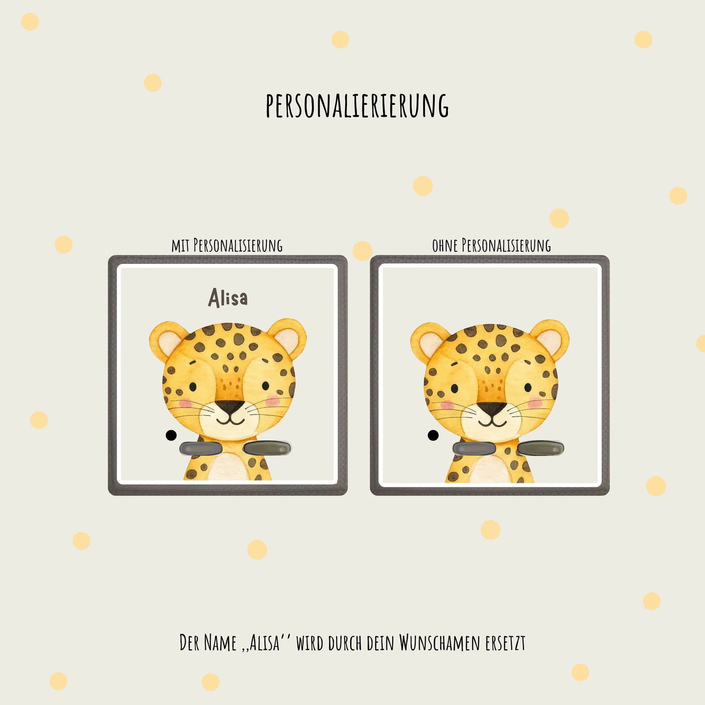 Toniebox Schutzfolie personalisiert Leopard Hauniper
