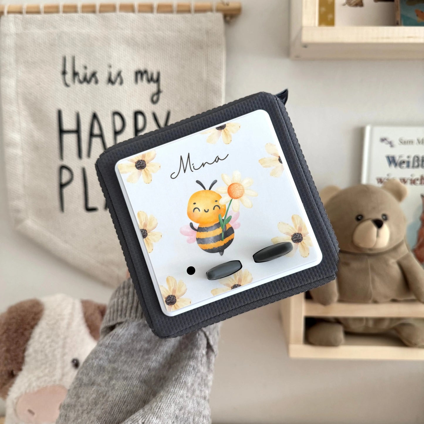 Toniebox Schutzfolie personalisiert Blume gelb Hauniper