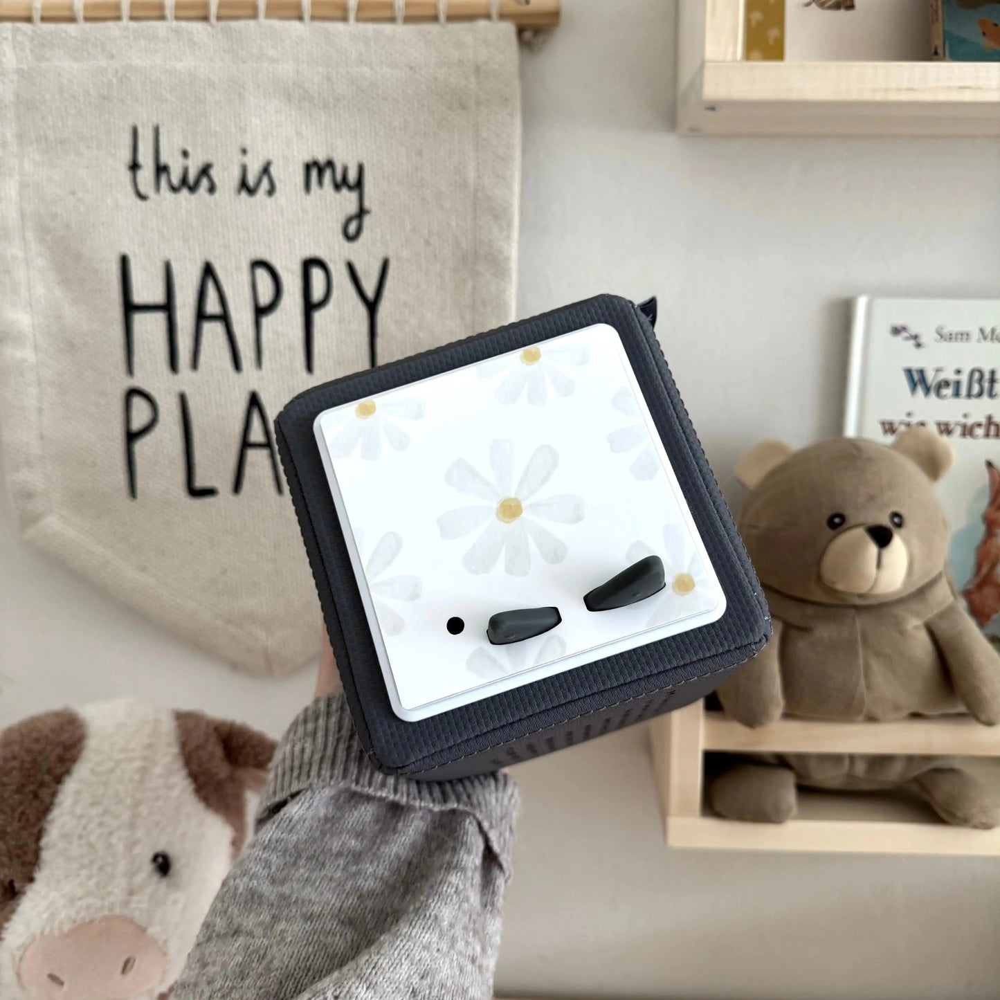 Toniebox Schutzfolie personalisiert Blume beige Hauniper