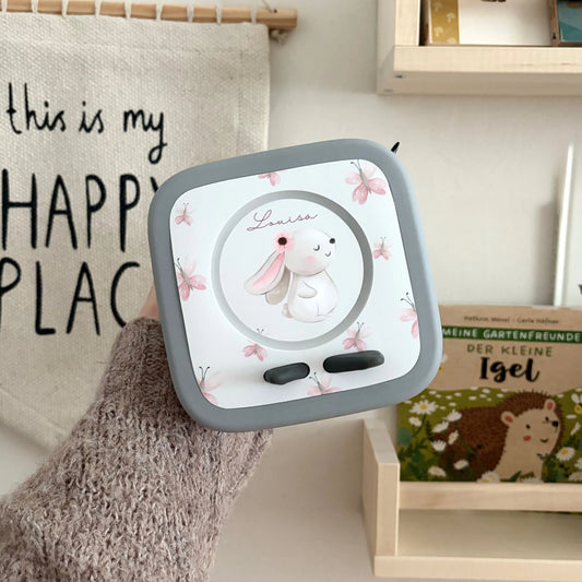 Toniebox 2 Schutzfolie personalisiert Hase blumen Hauniper