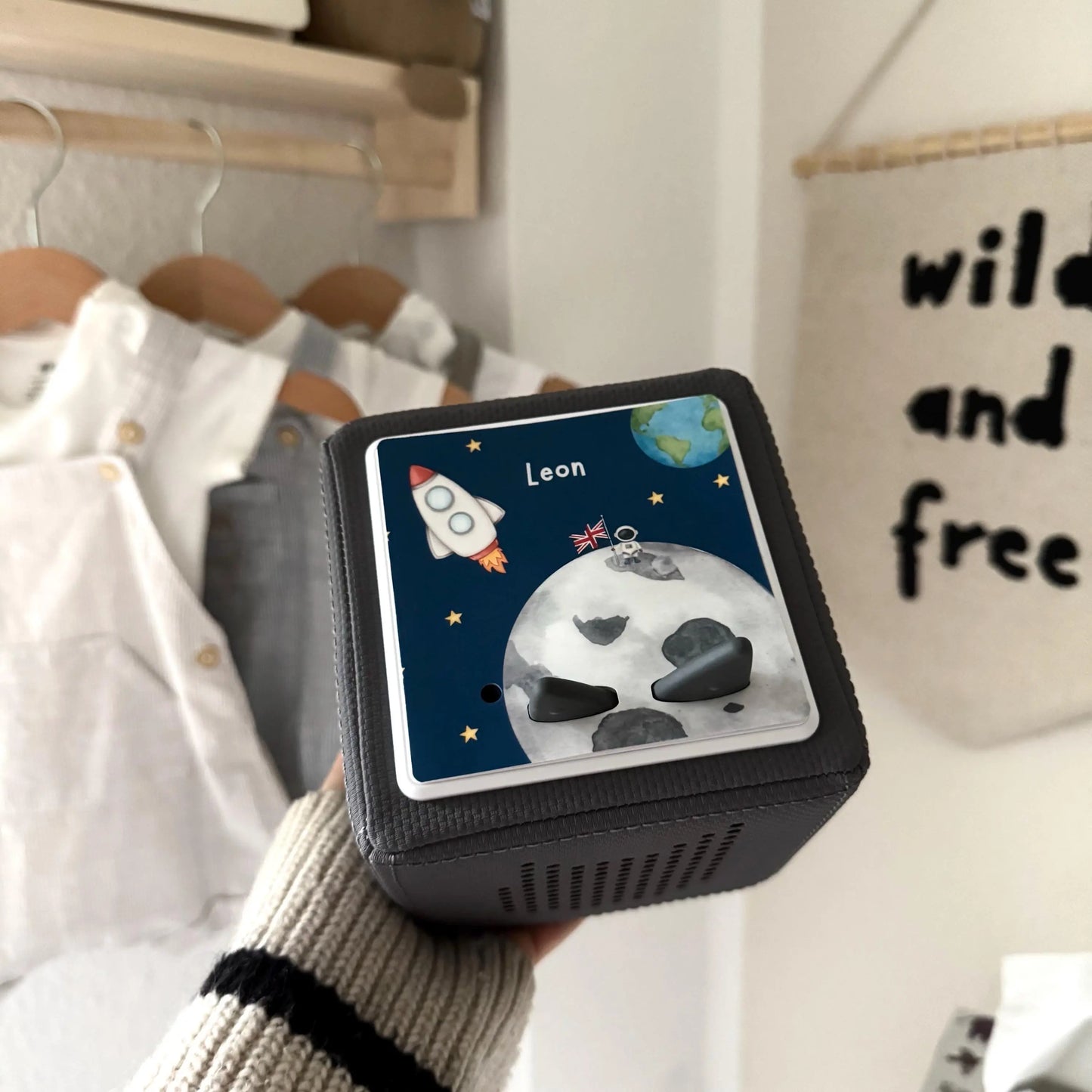 Toniebox Schutzfolie personalisiert Weltraum Hauniper