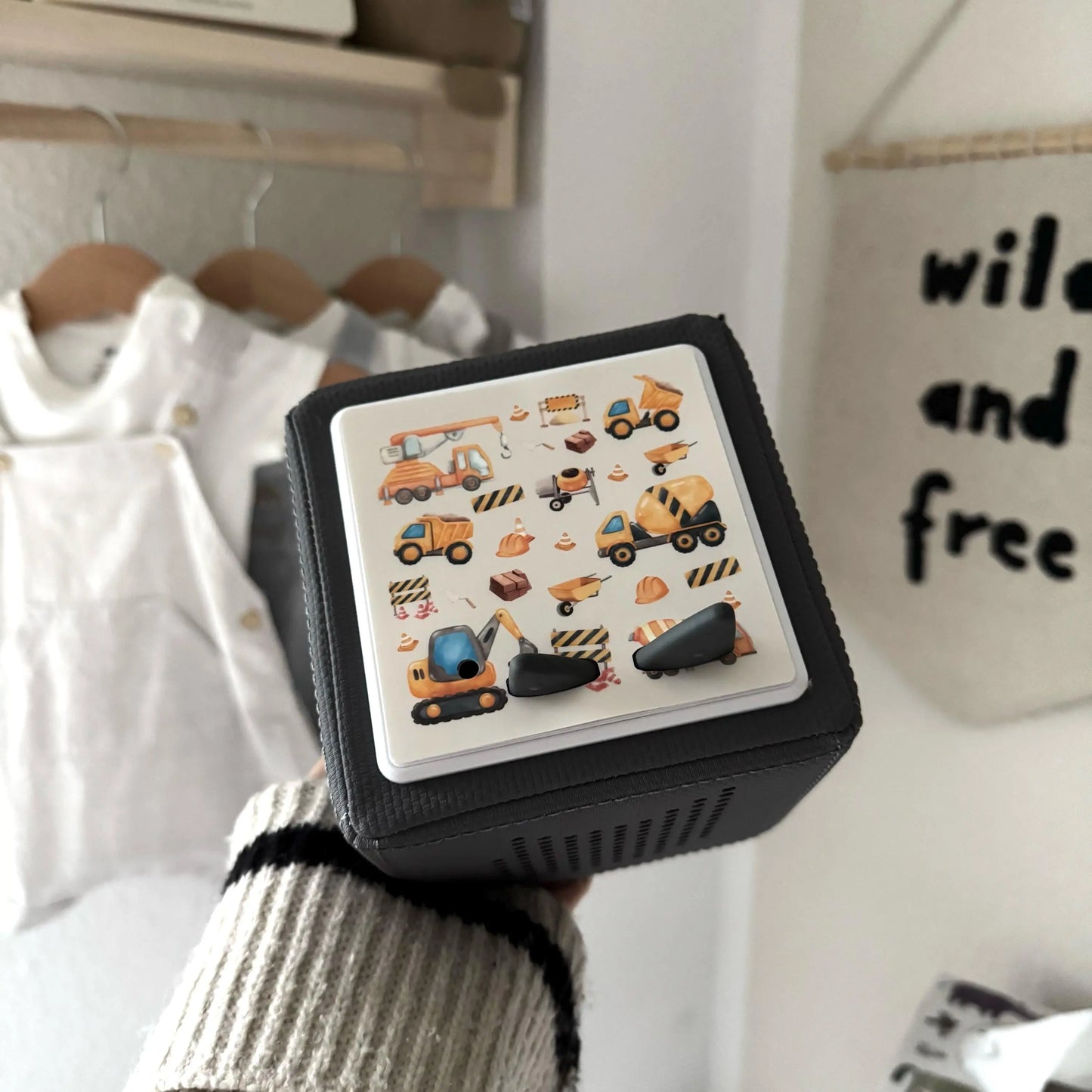 Toniebox Schutzfolie personalisiert Baustelle Hauniper