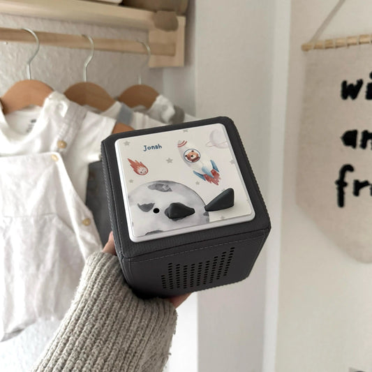 Toniebox Schutzfolie personalisiert Weltraum Hauniper