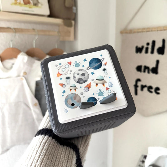 Toniebox Schutzfolie personalisiert Weltraum Hauniper