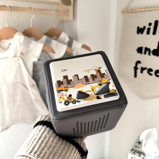 Toniebox Schutzfolie personalisiert Baustelle Hauniper