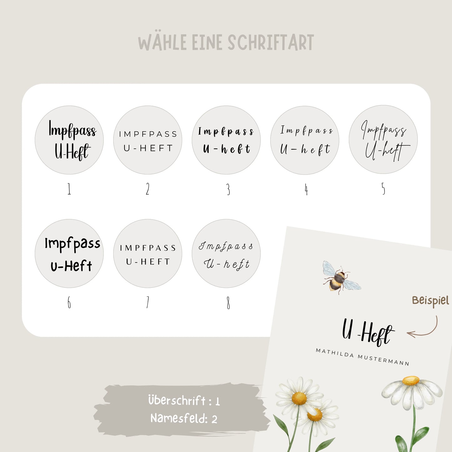 U-Heft & Impfpass Hülle Set Hauniper