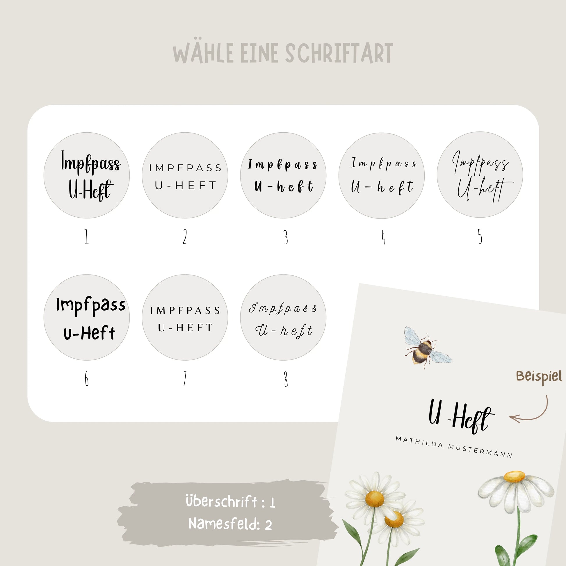 U-Heft & Impfpass Hülle Set Hauniper