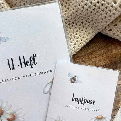 U-Heft & Impfpass Hülle Set Gänseblümchen Hauniper
