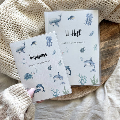U-Heft & Impfpass Hülle Set Meerestiere Hauniper