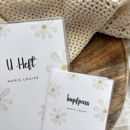 U-Heft & Impfpass Hülle Set Gänseblümchen weiß Hauniper
