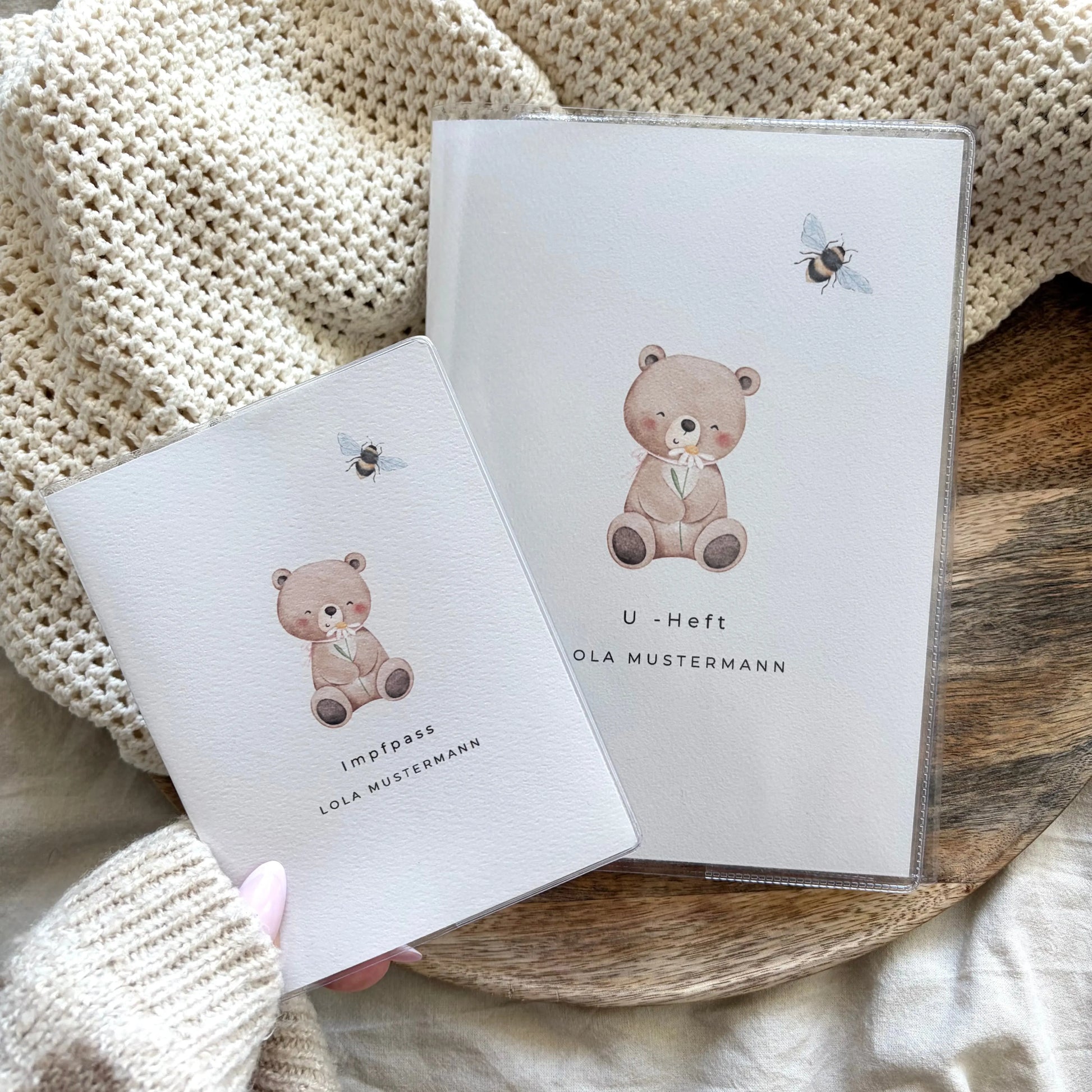 U-Heft & Impfpass Hülle Set Bär Hauniper