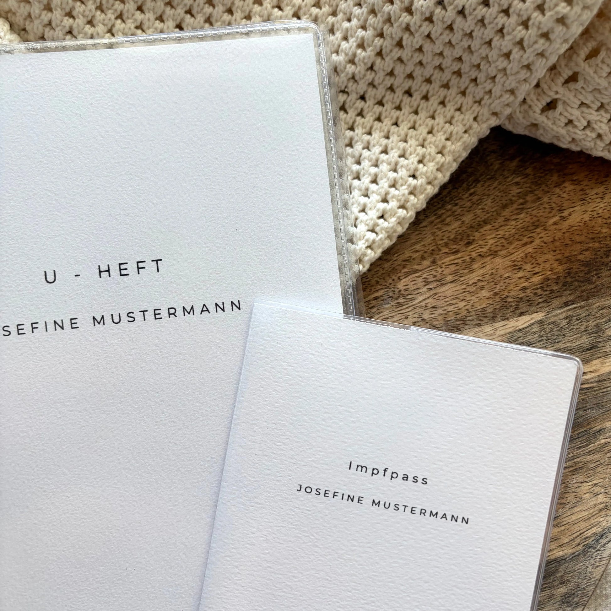 U-Heft & Impfpass Hülle Set Blumenwiese rosa Hauniper