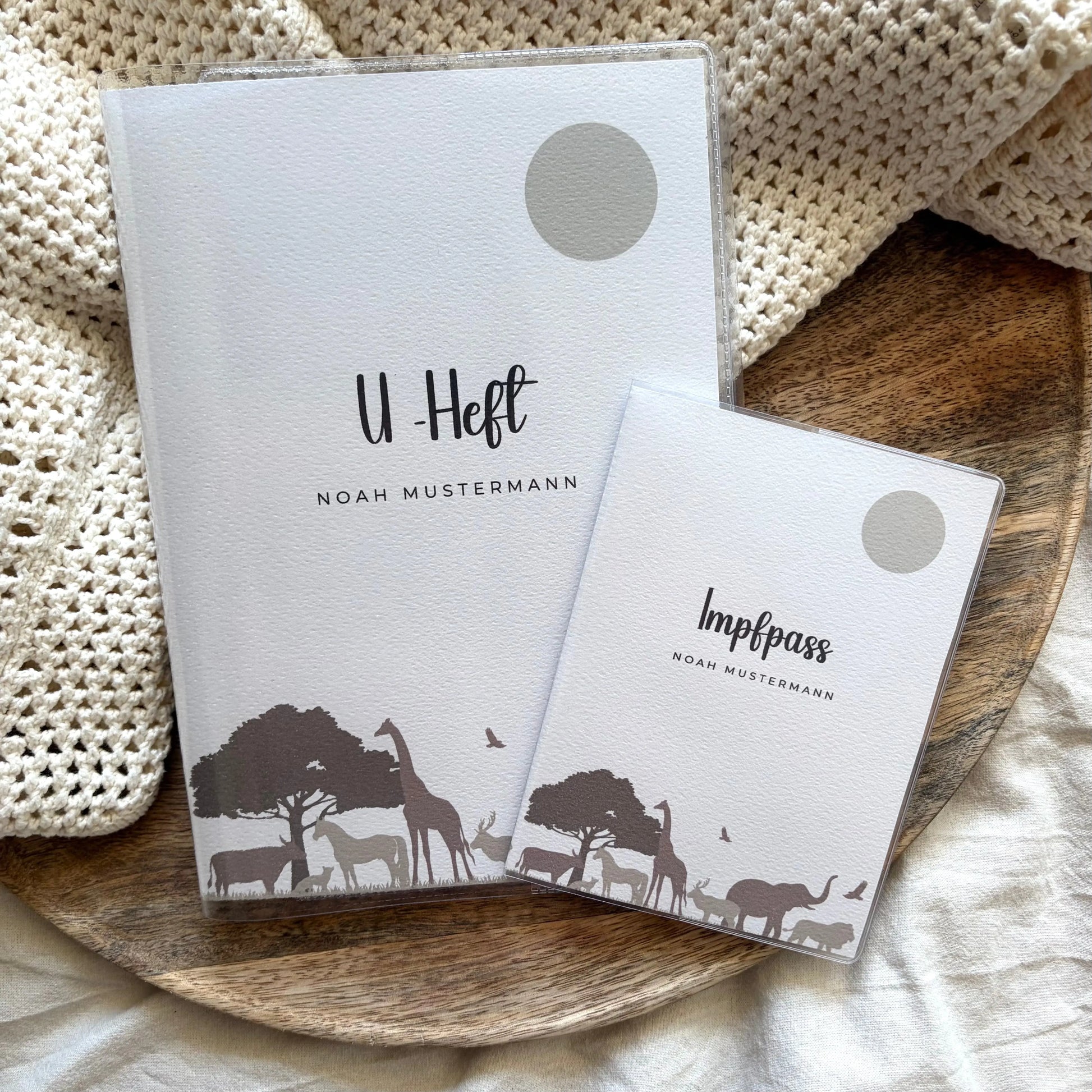 U-Heft & Impfpass Hülle Set Safari Hauniper