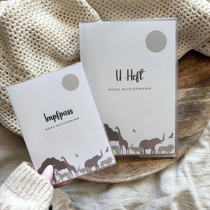 U-Heft & Impfpass Hülle Set Safari Hauniper