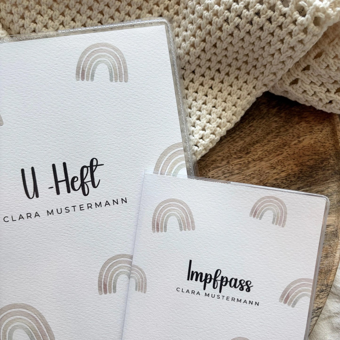U-Heft & Impfpass Hülle Set Regenbogen Hauniper