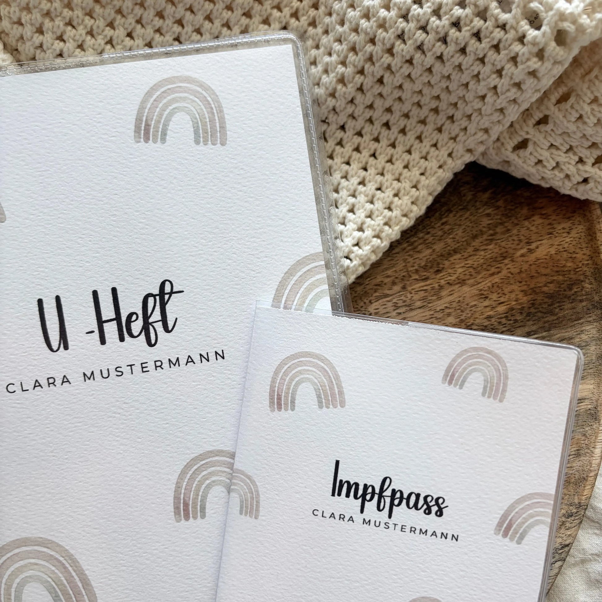 U-Heft & Impfpass Hülle Set Regenbogen Hauniper