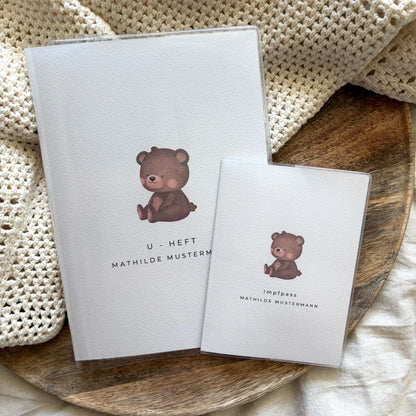 U-Heft & Impfpass Hülle Set Teddybär Hauniper