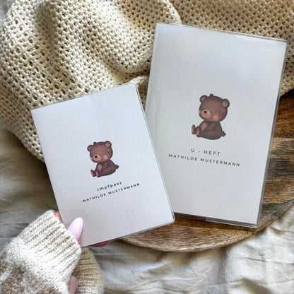 U-Heft & Impfpass Hülle Set Teddybär Hauniper