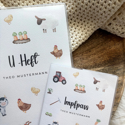 U-Heft & Impfpass Hülle Set Bauernhof Hauniper