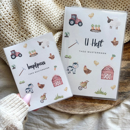 U-Heft & Impfpass Hülle Set Bauernhof Hauniper