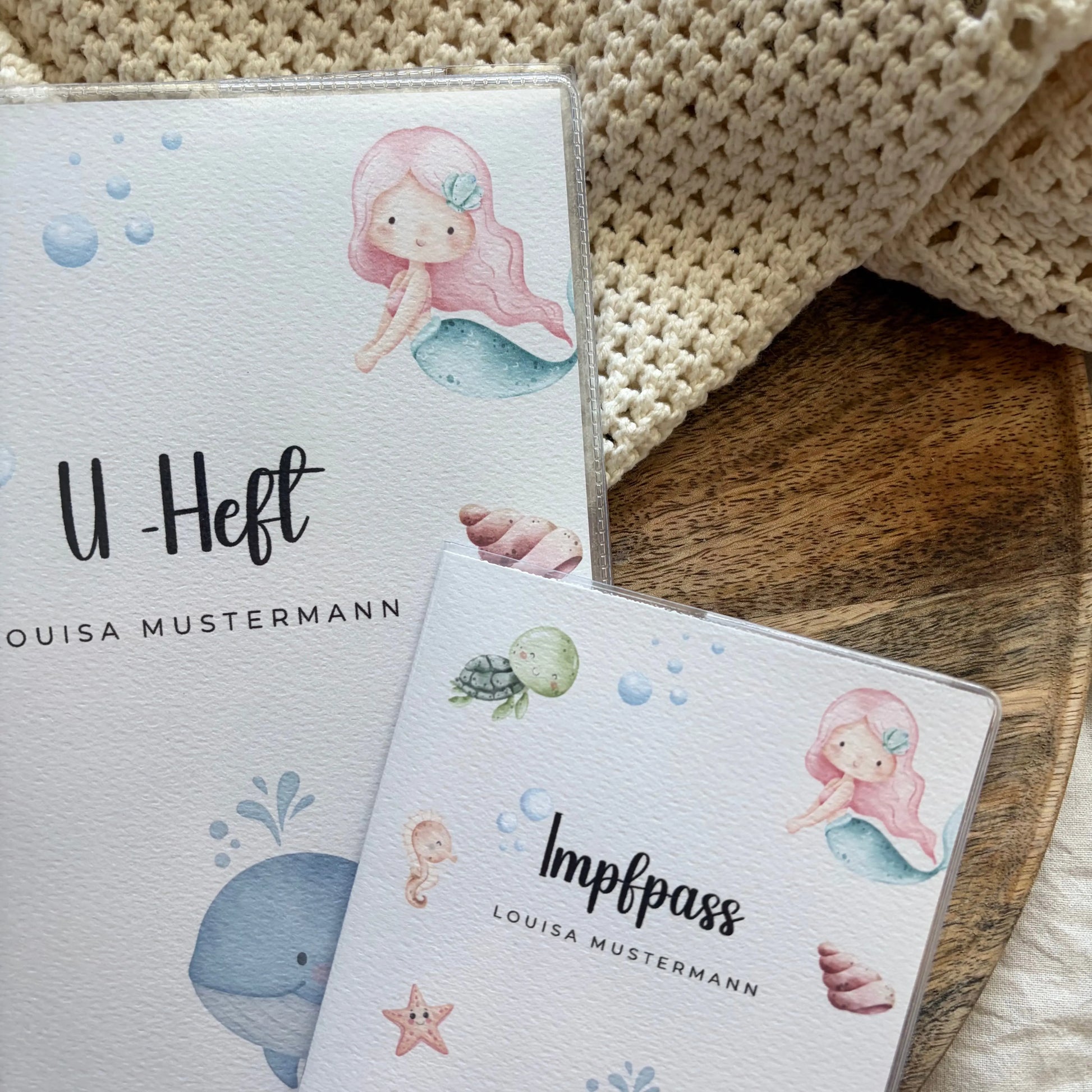 U-Heft & Impfpass Hülle Set Unterwasserwelt Hauniper