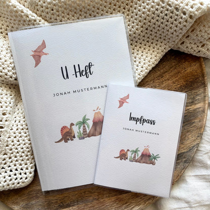 U-Heft & Impfpass Hülle Set Dino Vulkan 2 Hauniper