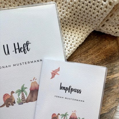 U-Heft & Impfpass Hülle Set Dino Vulkan 2 Hauniper