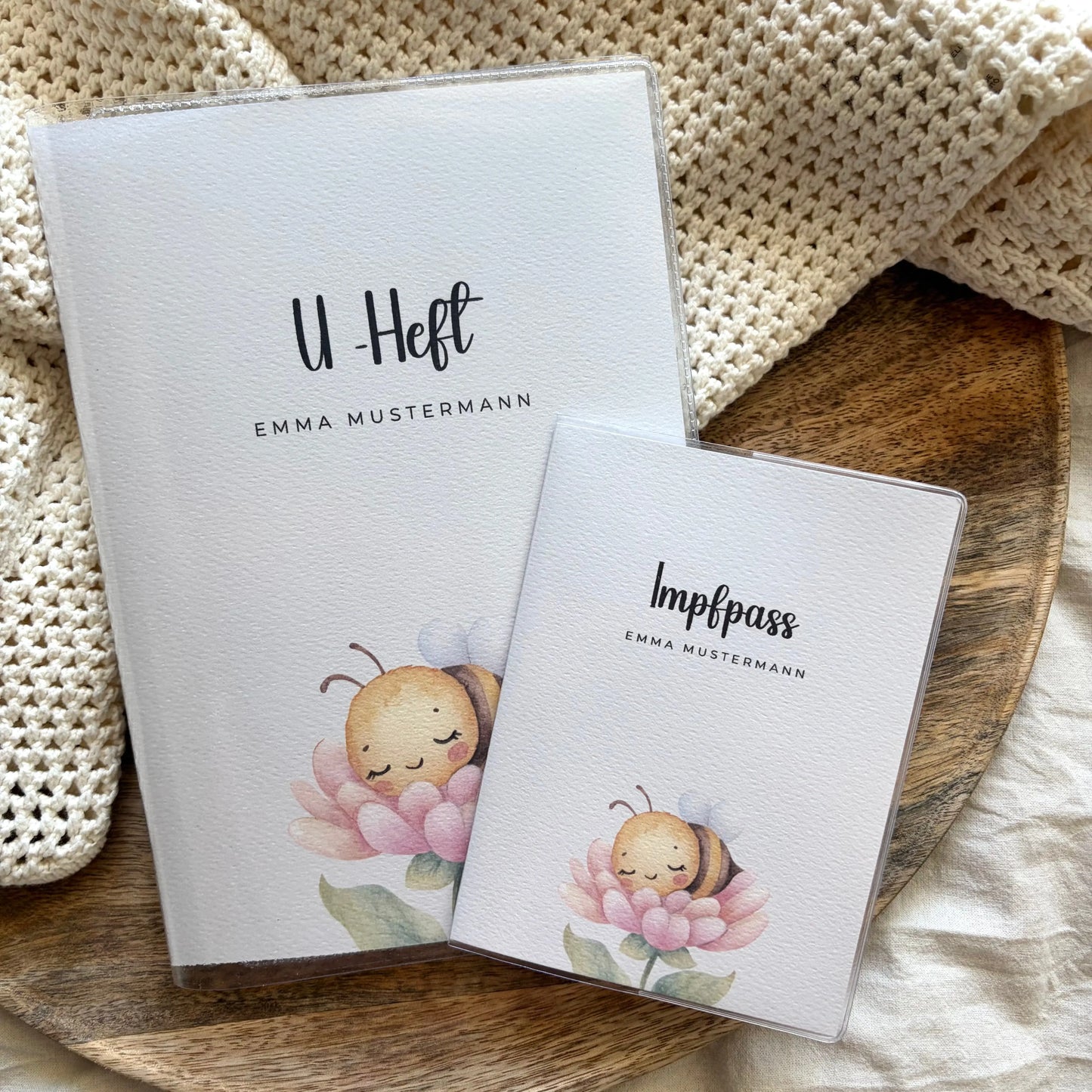 U-Heft & Impfpass Hülle Set Biene Hauniper