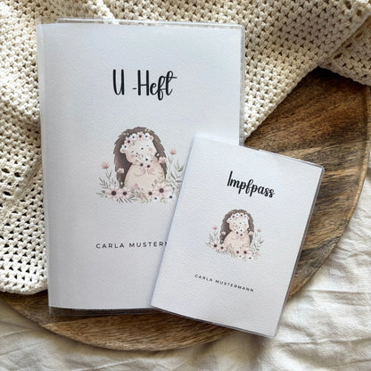 U-Heft & Impfpass Hülle Set Igel Hauniper
