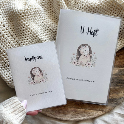 U-Heft & Impfpass Hülle Set Igel Hauniper