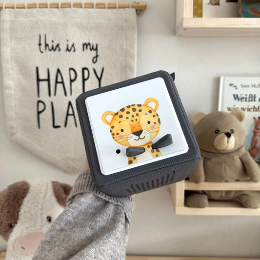 Toniebox Schutzfolie personalisiert Leopard Hauniper