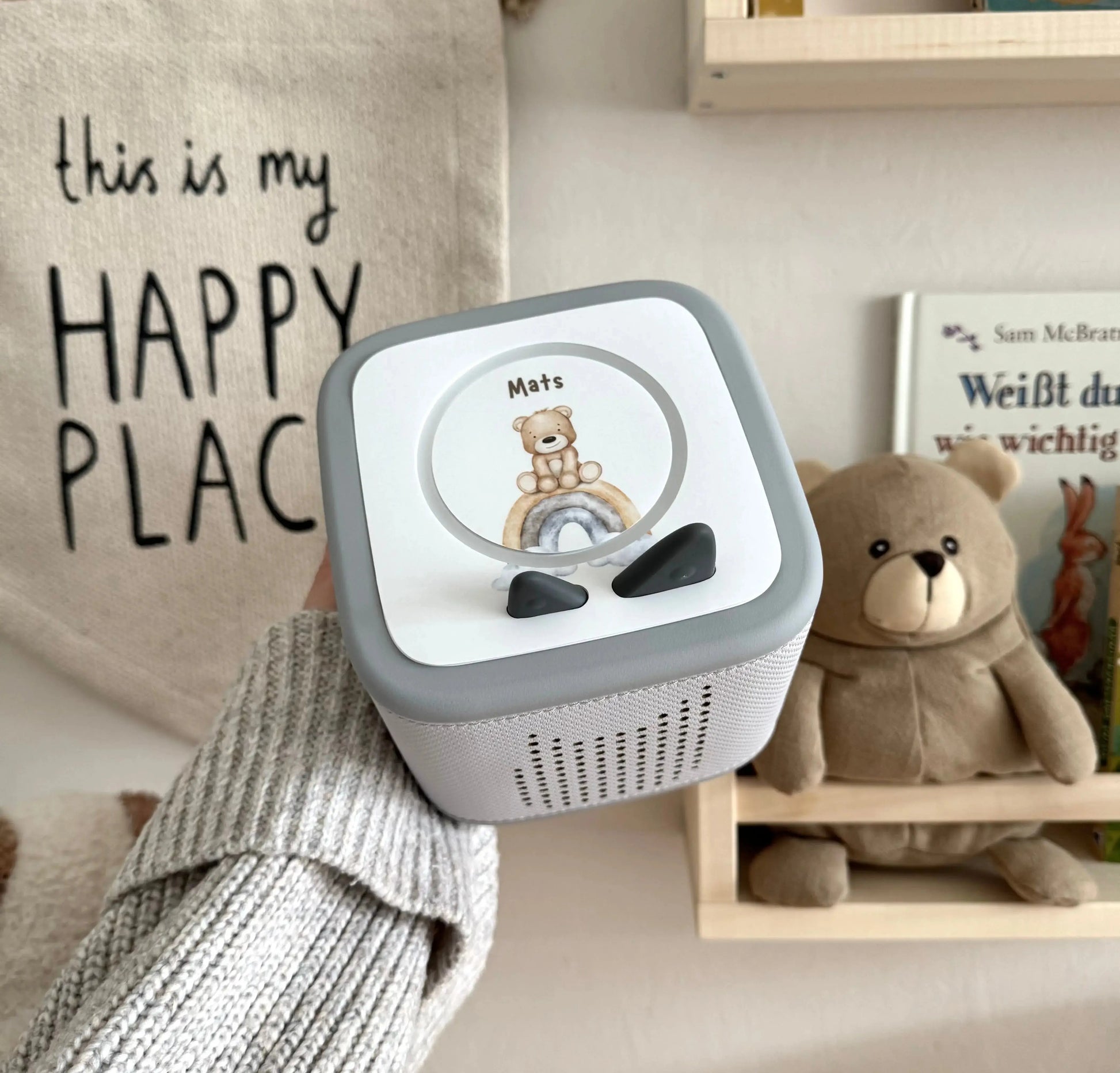 Toniebox 2 Schutzfolie personalisiert Teddy Regenbogen Hauniper