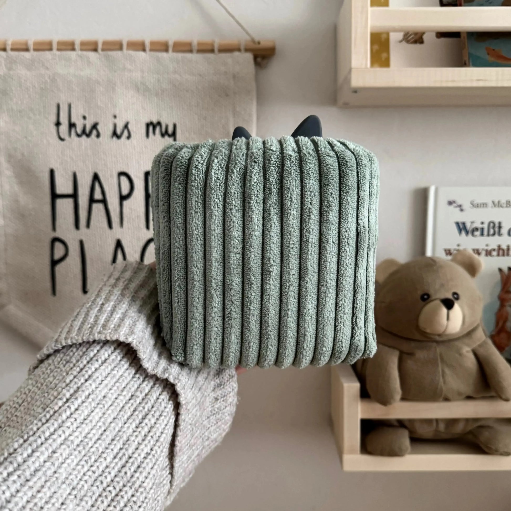 Toniebox 2 Schutzhülle Breitcord waldgrün Hauniper