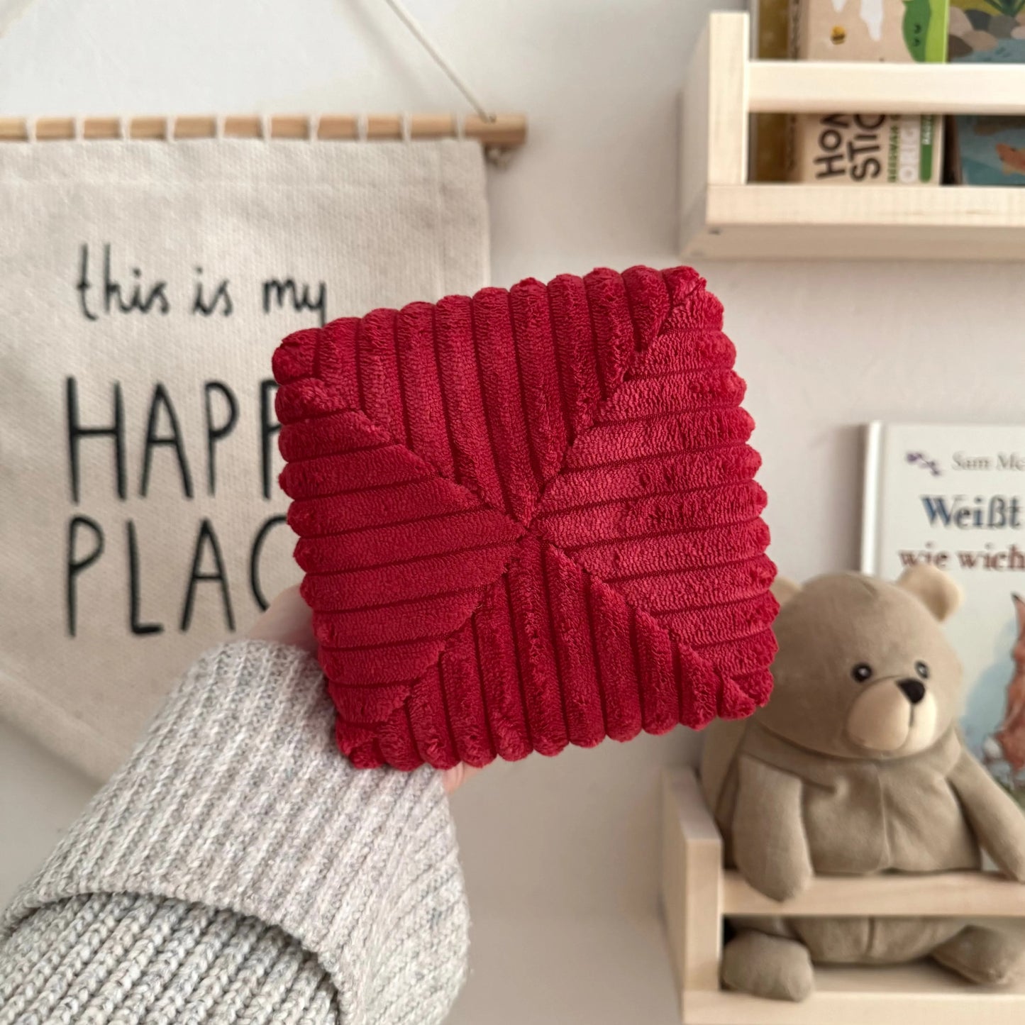 Toniebox 2 Schutzhülle Breitcord kirschrot Hauniper