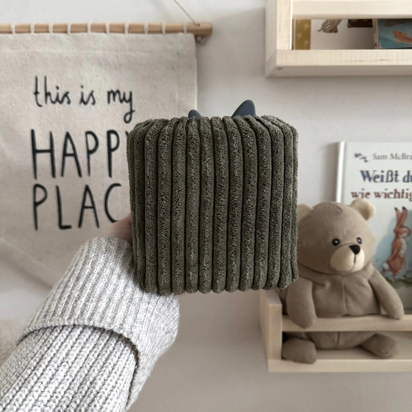 Toniebox 2 Schutzhülle Breitcord olivgrün Hauniper