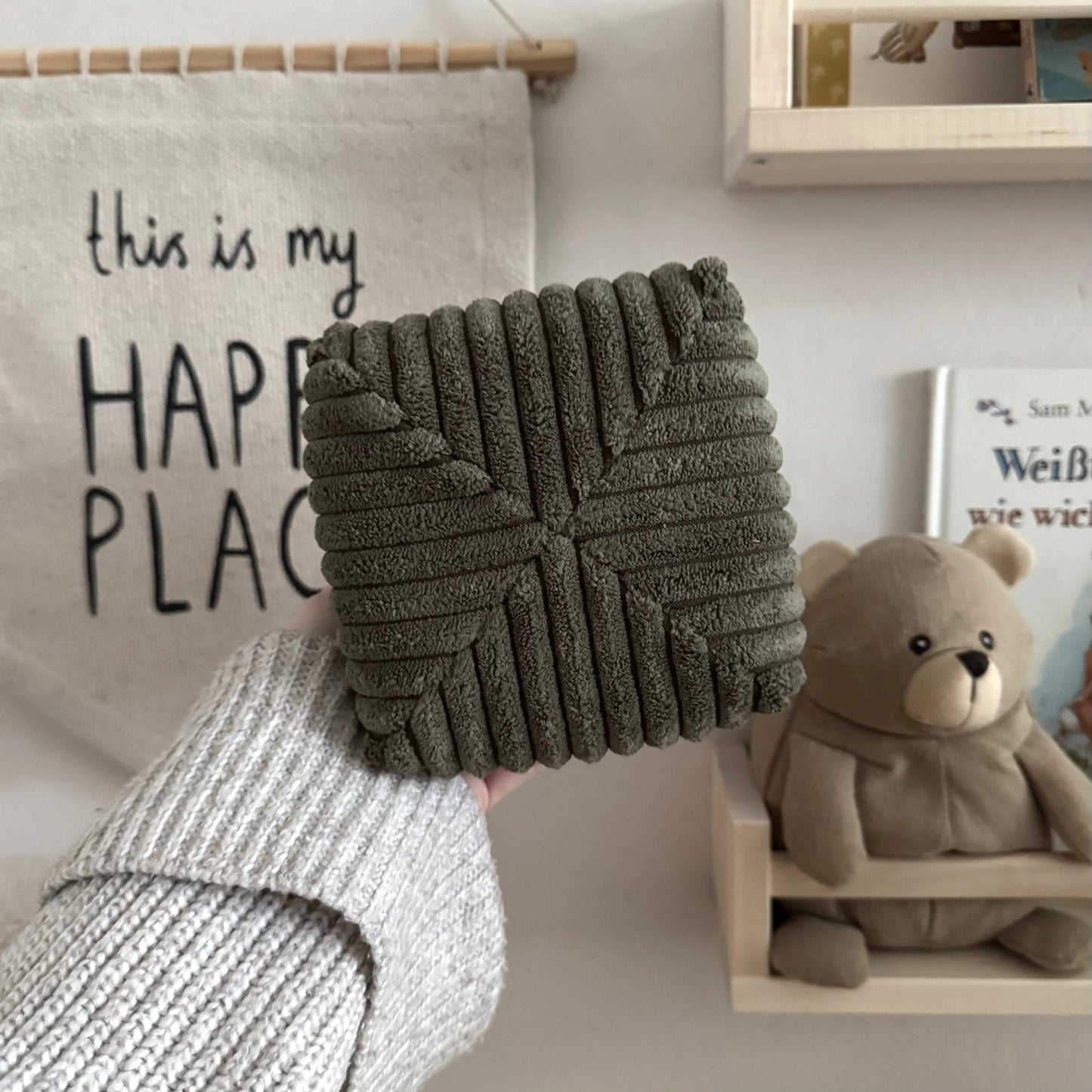 Toniebox 2 Schutzhülle Breitcord olivgrün Hauniper