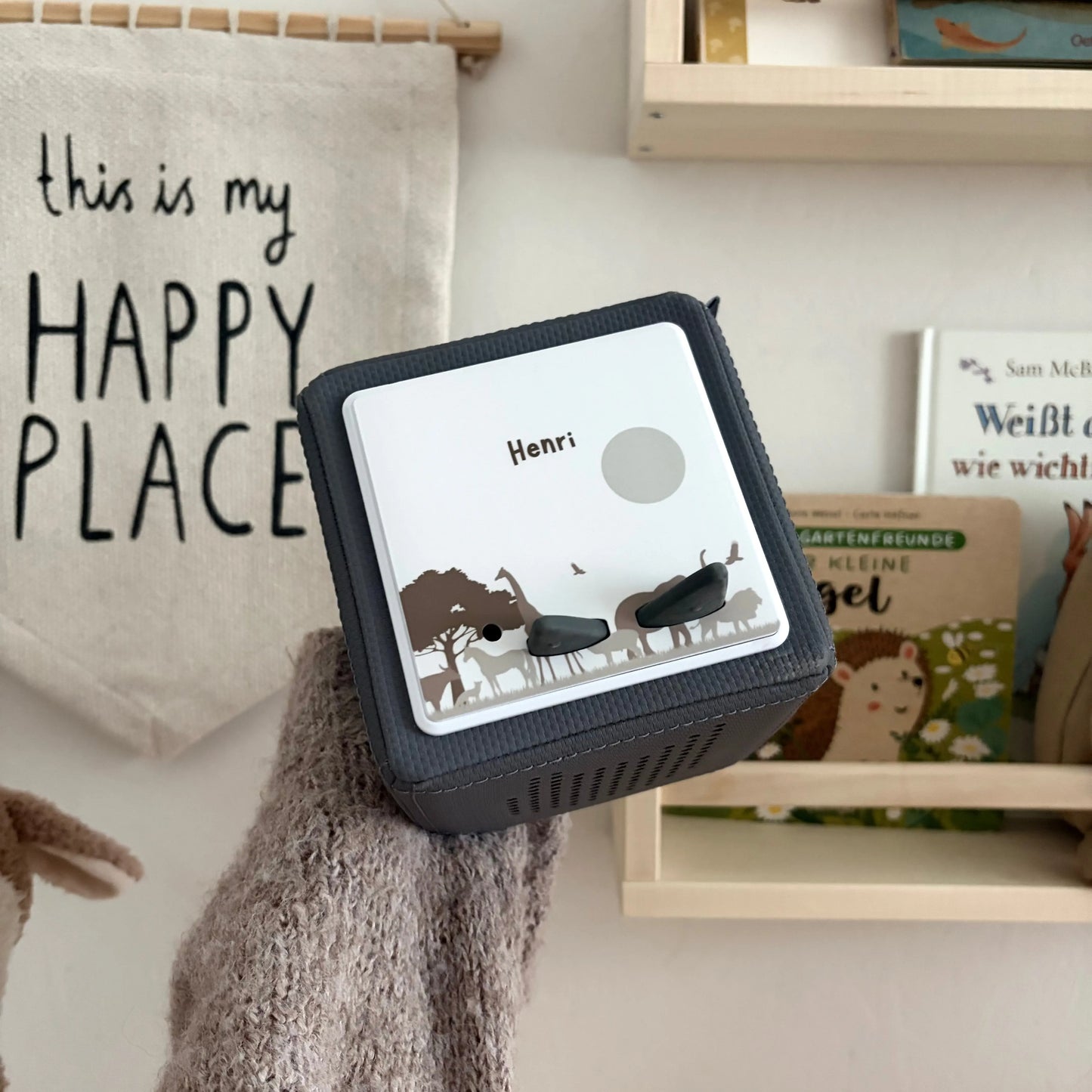 Toniebox Schutzfolie personalisiert Safari beige Hauniper