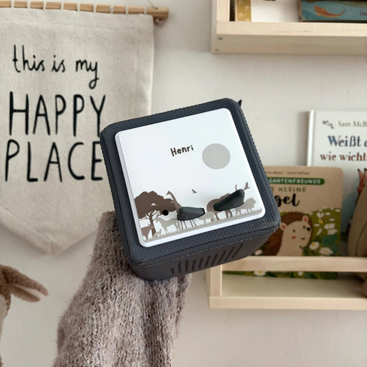 Toniebox Schutzfolie personalisiert Safari beige Hauniper