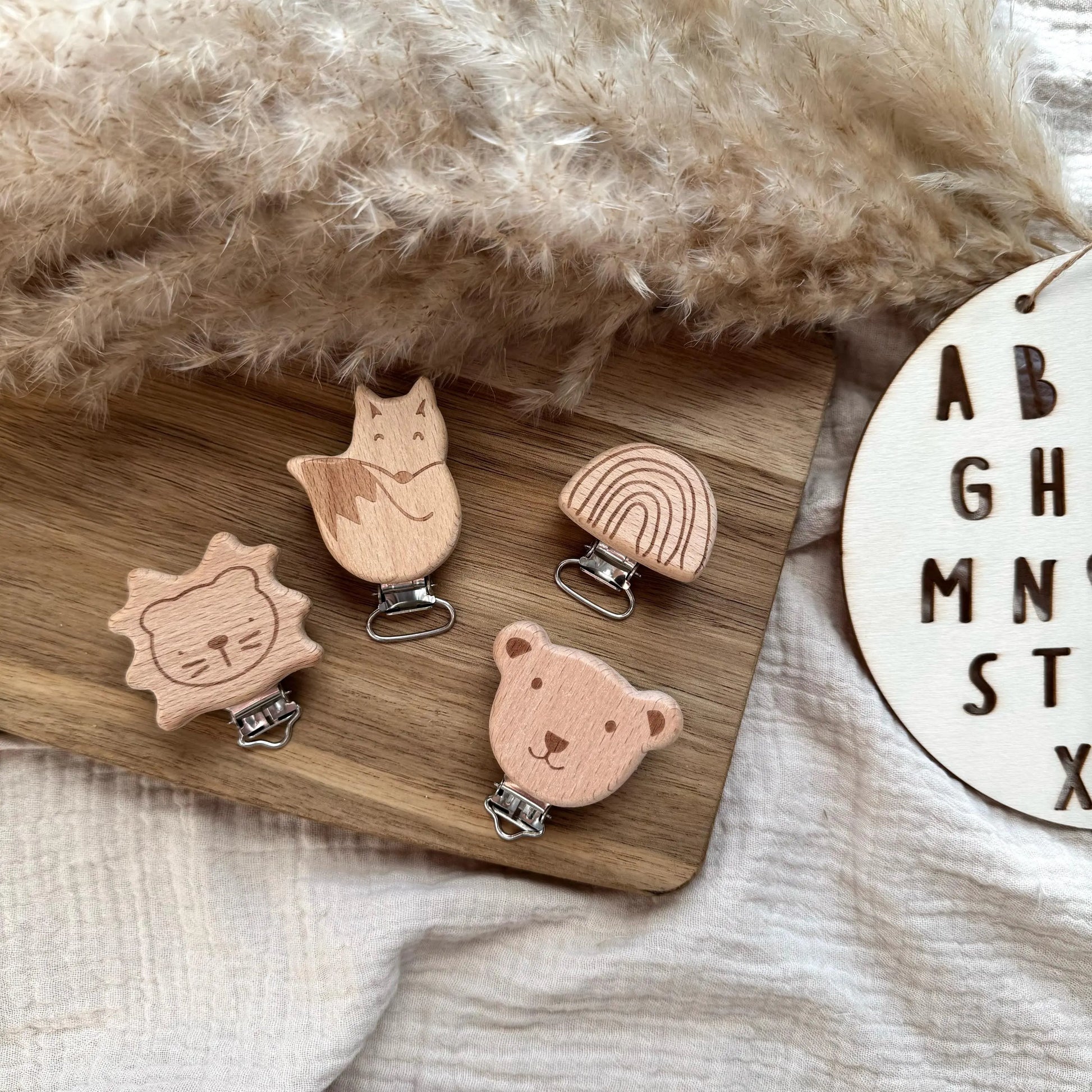 Personalisierte Schnullerkette mit Name - Fuchs Hauniper