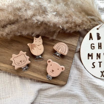 Personalisierte Schnullerkette mit Name - Fuchs Hauniper