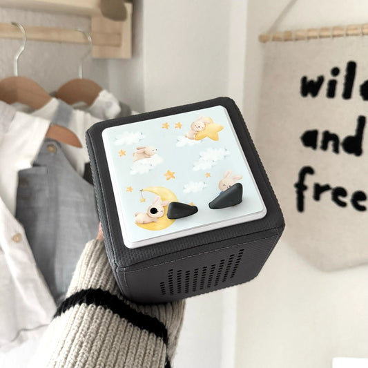 Toniebox Schutzfolie personalisiert Häschen Wolken Hauniper