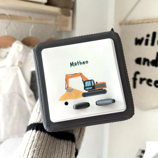 Toniebox Schutzfolie personalisiert Bagger Hauniper