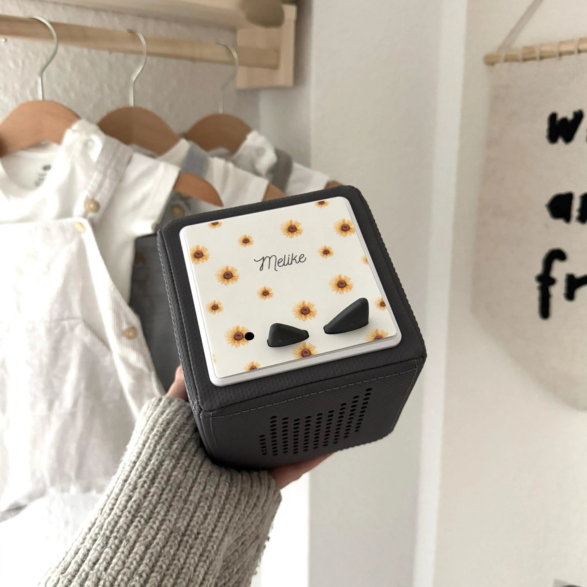 Toniebox Schutzfolie personalisiert Sonnenblume Hauniper